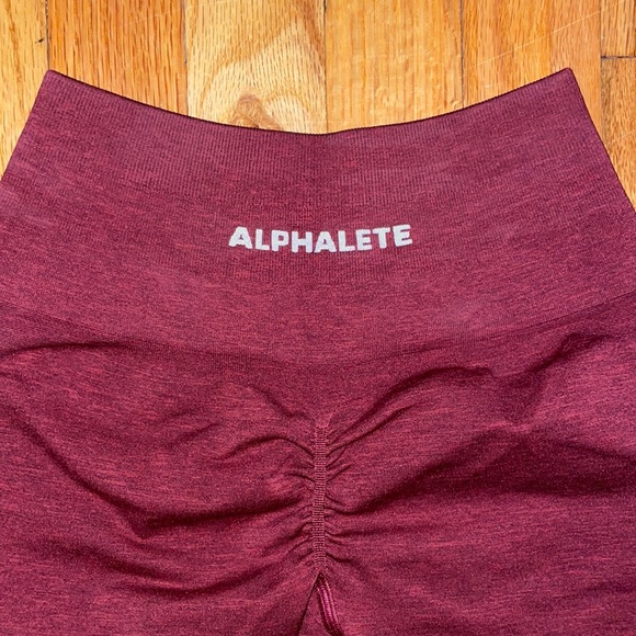 Alphalete Amplify Bike Shorts - Bordeaux - Picture 7 of 8